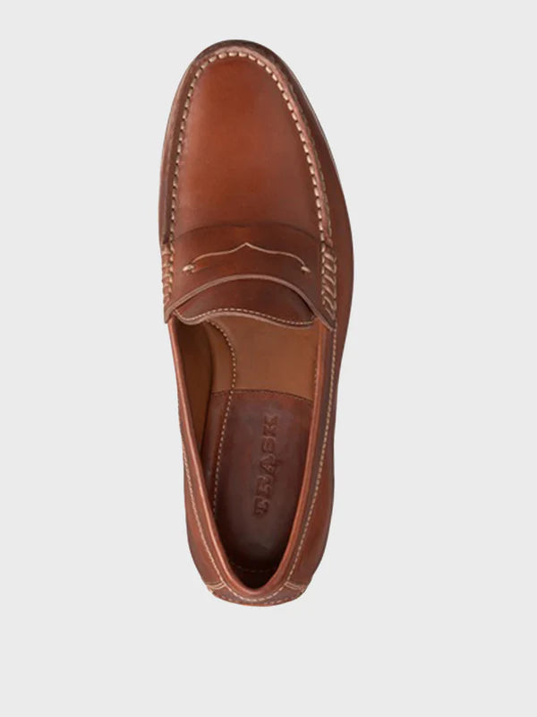 Sadler Cognac Penny Loafer Skal Moon Boutique