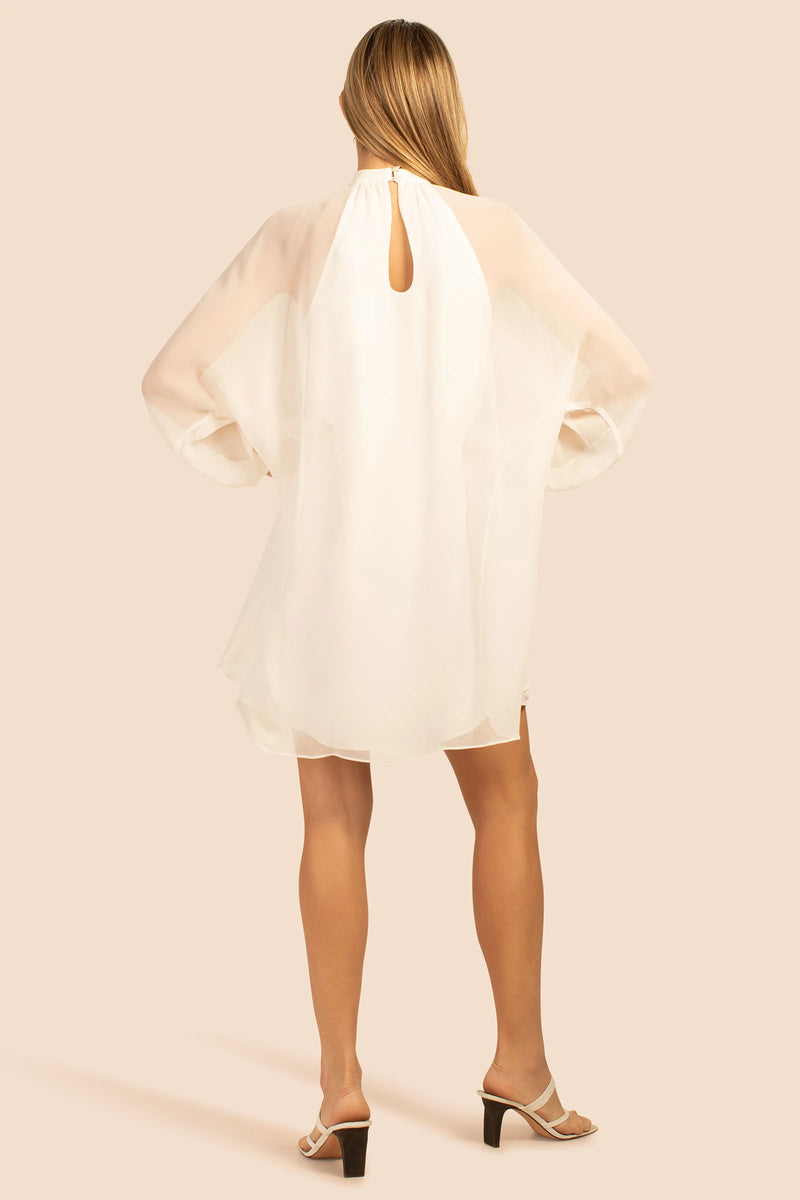 Sheer Sleeves White Rhyme Dress Skal Moon Boutique