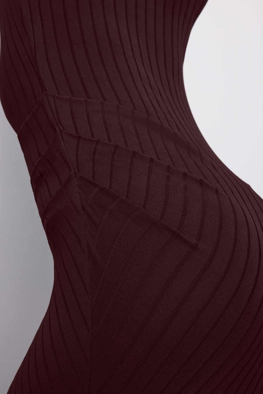 Good American Women's Shine Wide Rib Midi Dress - Purple - Size L - Malbec Good American Women's Shine Wide Rib Midi Dress - Purple - Size L - Malbec