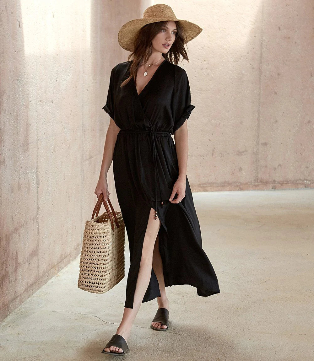 karen kane black dresses Karen Kane Long Sleeve Ribbed A-Line Dress In Black - 30% Off